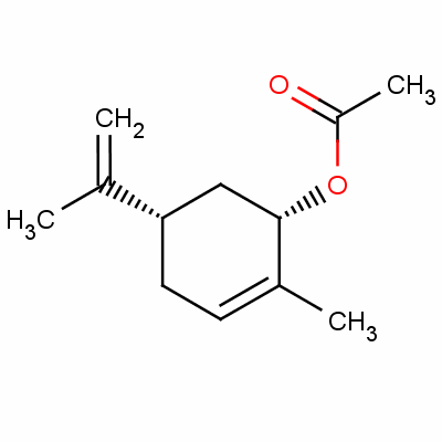 (1r-顺式)-2-甲基-5-(1-甲基乙烯基)环己-2-烯-1-基乙酸酯结构式_7111