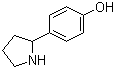 2-(4-酚羟基苯基)吡咯烷结构式_7167-71-7结构式