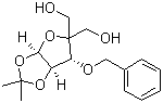 β-L-threo-Pentofuranose, 4-C-(hydroxymethyl)-1,2-O-(1-methylethylidene)-3-O-(phenylmethyl)- Structure,72261-44-0Structure