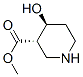 反式-(9CI)4-羟基-3-哌啶甲酸甲酯结构式_731752-47-9结构式