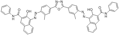4,4-1,3,4-噁二唑-2,5-二基双(2-甲基-4,1-亚苯基)氮杂)双3-羟基-N-苯基-2-萘羧酰胺结构式_73212-59-6结构式
