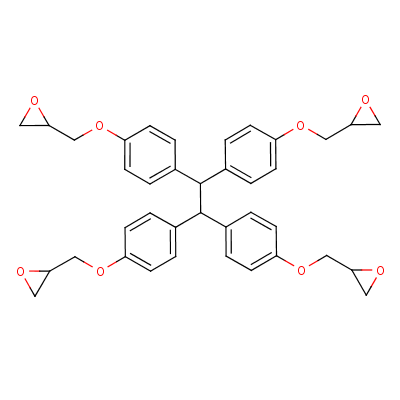 1,1,2,2-四[P-(2,3-环氧丙氧基)苯基]乙烷结构式_7328-97-4结构式