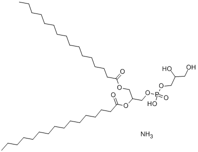 1,2-二十六酰基-rac-甘油-3-磷酰基-rac-(1-甘油)铵盐结构式_73548-70-6结构式
