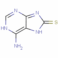 6-氨基嘌呤-8(9H)-硫酮结构式_7390-62-7结构式
