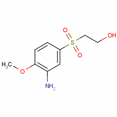 2-[(3-氨基-4-甲氧基苯基)磺酰基]乙醇结构式_7425-81-2结构式