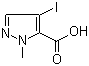 4-碘-1-甲基-1H-吡唑-5-羧酸结构式_75092-30-7结构式