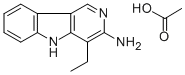3-氨基-4-乙基-5H-吡啶并(4,3-b)吲哚乙酸结构式_75240-20-9结构式