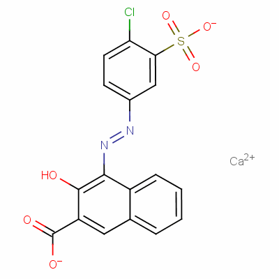 2-Naphthalenecarboxylic acid, 4-[(4-chloro-3-sulfophenyl)azo]-3-hydroxy-, calcium salt (1:1) Structure,7538-59-2Structure