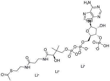 乙酰辅酶A,三锂盐结构式_75520-41-1结构式