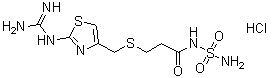 [3-[[[2-(二氨基亚甲基氨基)-4- 噻唑基]甲基]硫代]丙酰基]磺酰胺盐酸盐(法莫替丁杂质)结构式_76824-17-4结构式