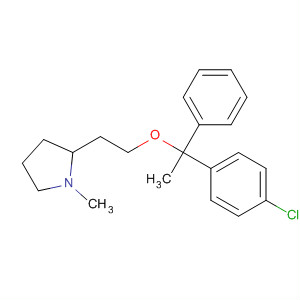 2-[2-[1-(4-氯苯基)-1-苯基-乙氧基] 乙基]-1-甲基吡咯烷结构式_7723-51-5结构式