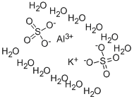 十二水硫酸铝钾结构式_7784-24-9结构式