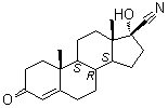17β-氰基-17α-羟基雄甾-4-烯-3-酮结构式_77881-13-1结构式