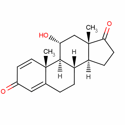 11alpha-羟基雄甾-1,4-二烯-3,17-二酮结构式_7801-18-5结构式