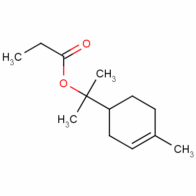Alpha,alpha,4-trimethyl-3-cyclohexene-1-methanol 1-propanoate Structure,80-27-3Structure