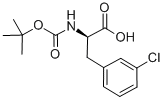 N-叔丁氧羰基-D-3-氯苯丙氨酸结构式_80102-25-6结构式