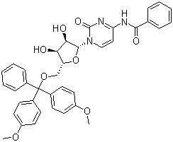 N-苯甲酰基-5-O-[双(4-甲氧基苯基)苯甲基]胞苷结构式_81246-76-6结构式