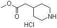 (4-哌啶)乙酸甲酯盐酸盐结构式_81270-37-3结构式