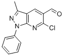 6-氯-3-甲基-1-苯基-1H-吡唑并[3,4-b]吡啶-5-甲醛结构式_81933-75-7结构式