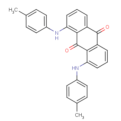 1,8-双[(4-甲基苯基)氨基]-9,10-蒽二酮结构式_82-16-6结构式