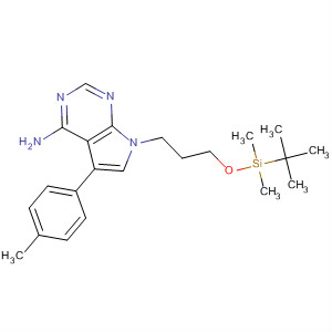 1-[4-氨基-7-(3-叔丁基二甲基甲硅烷基氧基丙基)-5-(4-甲基苯基)-7H-吡咯并[2,3-d]嘧啶结构式_821794-84-7结构式