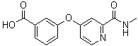 3-[[2-[(甲氨基)羰基]-4-吡啶]氧基]-苯甲酸结构式_827025-41-2结构式