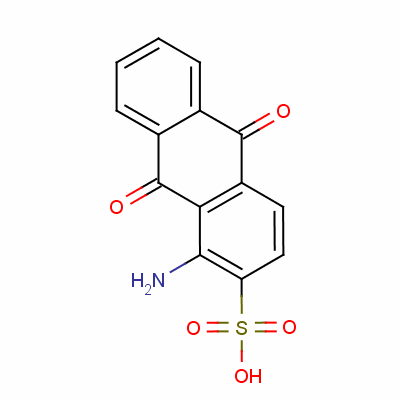 1-氨基-9,10-二氢-9,10-二氧代蒽-2-磺酸结构式_83-62-5结构式