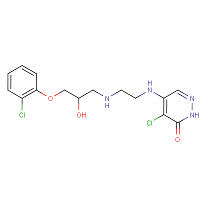 4-Chloro-5-[[2-[[3-(2-chlorophenoxy)-2-hydroxypropyl]amino]ethyl]amino]-3(2h)-pyridazinone Structure,83395-21-5Structure