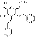 2,3-二-O-苄基-b-D-吡喃葡萄糖苷烯丙酯结构式_84218-68-8结构式