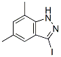 3-Iodo-5,7-dimethyl (1h)indazole Structure,847906-31-4Structure