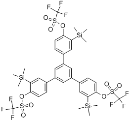 1,3,5-Tris[4-(trifluoromethanesulfonyloxy)-3-(trimethylsilyl)phenyl]benzene Structure,847925-63-7Structure