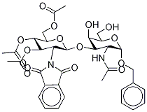2-(乙酰基氨基)-2-脱氧-3-O-[3,4,6-三-O-乙酰基-2-脱氧-2-邻苯二甲酰亚氨基-β-D-吡喃葡萄糖]-α-D-半乳糖吡喃糖苷苄酯结构式_85069-37-0结构式