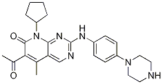 6-乙酰基-8-环戊基-5-甲基-2-(4-哌嗪-1-基-苯基氨基)-8H-吡啶并[2,3-d]嘧啶-7-酮结构式_850848-40-7结构式