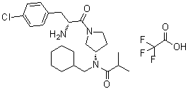 Propanamide, n-[(3s)-1-[(2r)-2-amino-3-(4-chlorophenyl)-1-oxopropyl]-3-pyrrolidinyl]-n-(cyclohexylmethyl)-2-methyl-, mono(trifluoroacetate) Structure,852478-10-5Structure