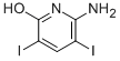 6-氨基-3,5-二碘-吡啶-2-醇结构式_856965-98-5结构式