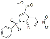 1H-Pyrrolo[2,3-b]pyridine-3-carboxylic acid, 5-nitro-1-(phenylsulfonyl)-, methyl ester Structure,858340-91-7Structure