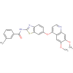 N-[6-(6,7-dimethoxy-quinolin-4-yloxy)-benzothiazol-2-yl]-3-methyl-benzamide Structure,862177-92-2Structure