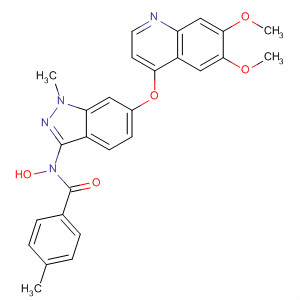 N-(6-((6,7-bis(methyloxy)-4-quinolinyl)oxy)-1-methyl-1h-indazol-3-yl)-4-(methyloxy)benzamide Structure,862178-87-8Structure