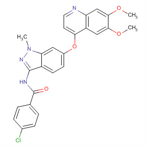 N-(6-((6,7-bis(methoxy)-4-quinolinyl)oxy)-1-methyl-1h-indazol-3-yl)-4-chlorobenzamide Structure,862178-89-0Structure