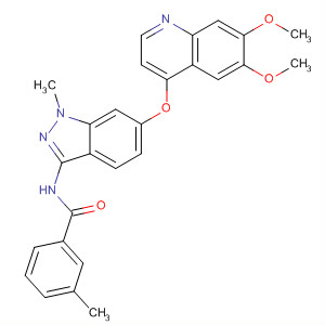 N-(6-((6,7-bis(methoxy)-4-quinolinyl)oxy)-1-methyl-1h-indazol-3-yl)-3-methylbenzamide Structure,862178-94-7Structure