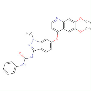 1-(6-(6,7-Dimethoxyquinolin-4-yloxy)-1-methyl-1h-indazol-3-yl)-3-phenylurea Structure,862178-99-2Structure