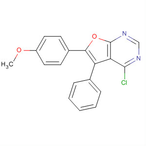 4-Chloro-6-(4-methoxy-phenyl)-5-phenyl-furo[2,3-d]pyrimidine Structure,866181-96-6Structure