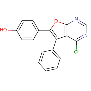 4-(4-氯-5-苯基-呋喃并[2,3-d]嘧啶-6-基)-苯酚结构式_866183-29-1结构式