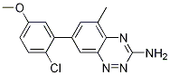 7-(2-氯-5-甲氧基苯基)-5-甲基-1,2,4-苯并三嗪-3-胺结构式_867330-72-1结构式