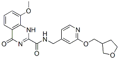 (9ci)-1,4-二氢-8-甲氧基-4-氧代-n-[[2-[(四氢-3-呋喃)甲氧基]-4-吡啶]甲基]-2-喹唑啉羧酰胺结构式_869294-80-4结构式