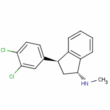 (1R,3s)-rel-3-(3,4-二氯苯基)-2,3-二氢-n-甲基-1H-茚-1-胺盐酸盐结构式_86939-10-8结构式