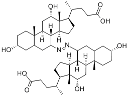 7,7-偶氮-3alpha,12alpha-二羟基胆烷酸结构式_86992-52-1结构式