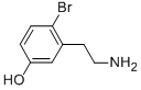3-(2-氨基-乙基)-4-溴-苯酚结构式_870600-12-7结构式