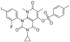 3-环丙基-1-(2-氟-4-碘苯基)-6,8-二甲基-2,4,7-三氧代-1,2,3,4,7,8-六氢吡啶并[2,3-d]嘧啶-5-基 4-甲基苯磺酸盐结构式_871700-32-2结构式