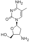 3-氨基-2,3-二脱氧-5-甲基胞苷结构式_87190-81-6结构式